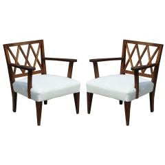 Pair of French 1940s Oak Chairs