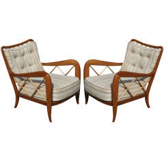 Pair of Club Chairs by Guglielmo Ulrich
