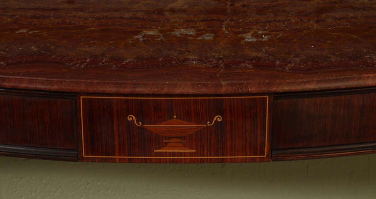 Italian Large Rosewood Console by Paolo Buffa For Sale