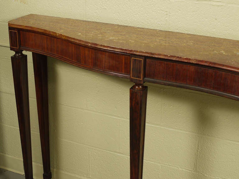 Large Rosewood Console by Paolo Buffa In Excellent Condition For Sale In Kilmarnock, VA