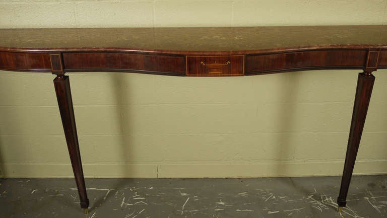 Mid-20th Century Large Rosewood Console by Paolo Buffa For Sale