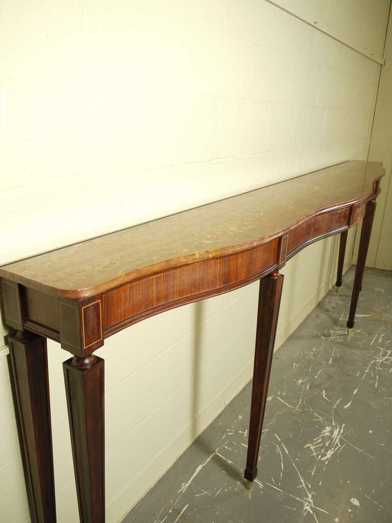 Large Rosewood Console by Paolo Buffa For Sale 4