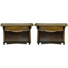 Pair of Wall Hung Italian Modernist Bedside Tables 5