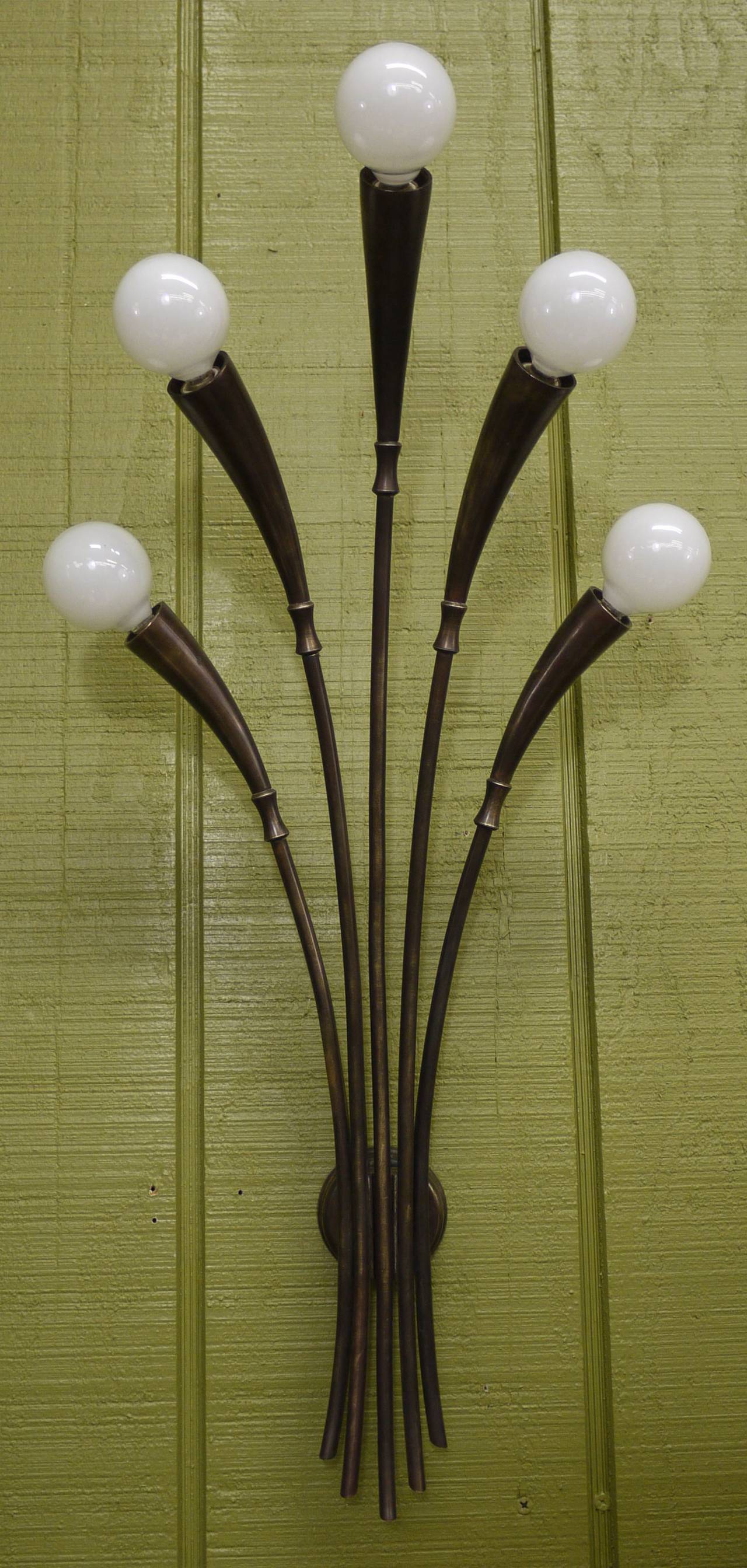 Mid-Century Modern Set of Four Italian Sconces Attributed to Lumi
