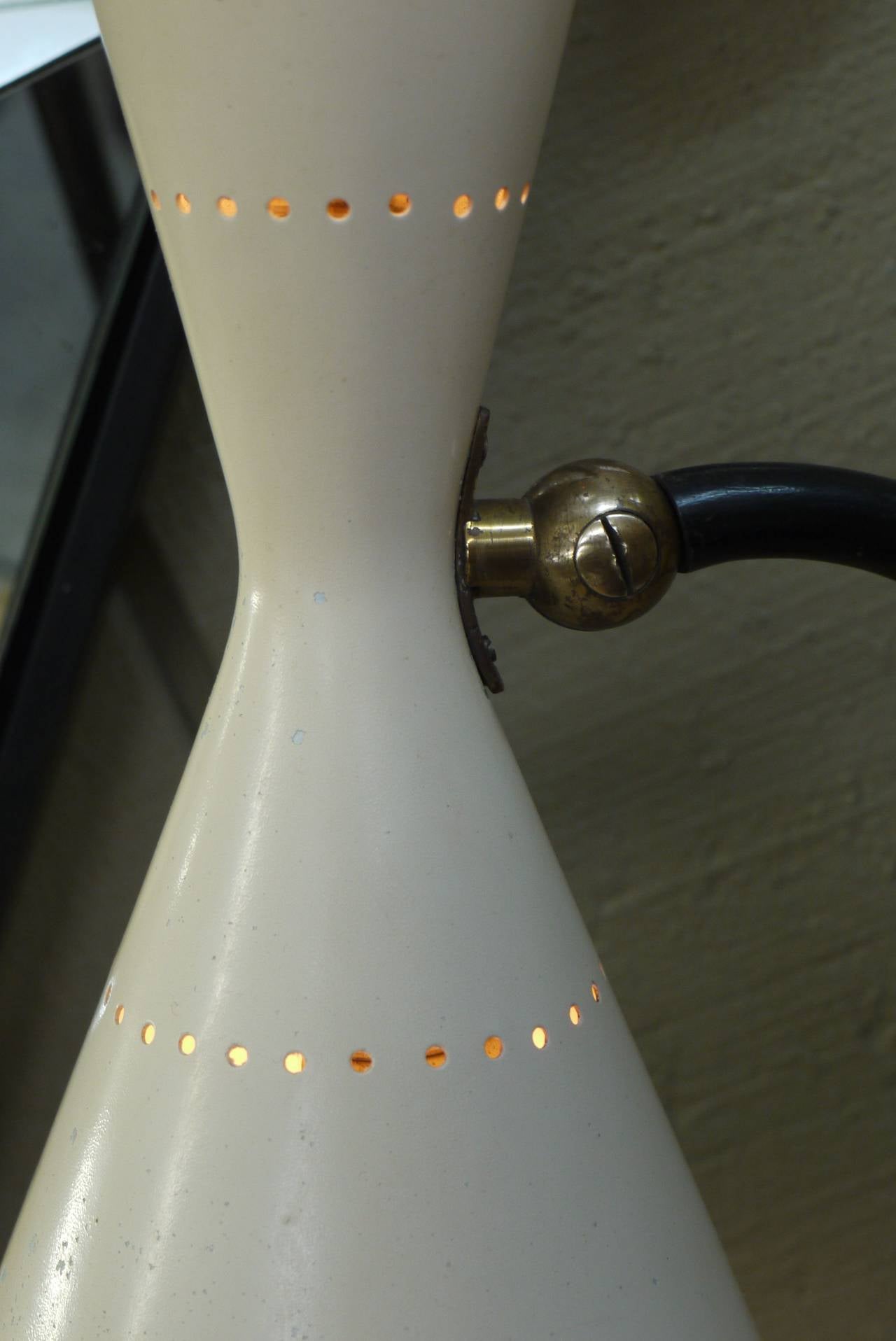 Enameled Signed Stilnovo Adjustable Desk Lamp
