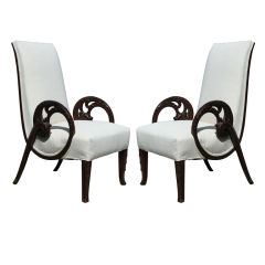 Pair of Art Deco Plume Chairs attributed to Grosfeld House