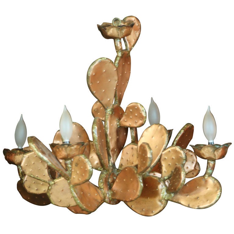 Custom Brutalist Cactus Chandelier by The Feldman Company