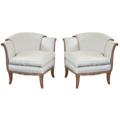 Pair of Syrie Maugham Style Corner Chairs