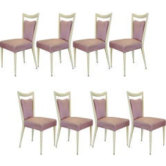 Set of 8 Chairs by Melchiorre Bega from the Bristol Hotel