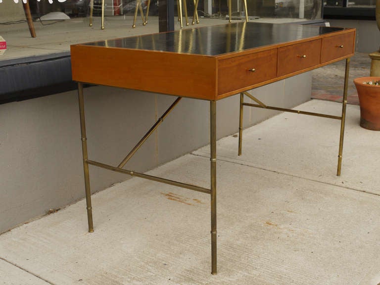 American Faux Bamboo Desk by Kipp Stewart for Directional