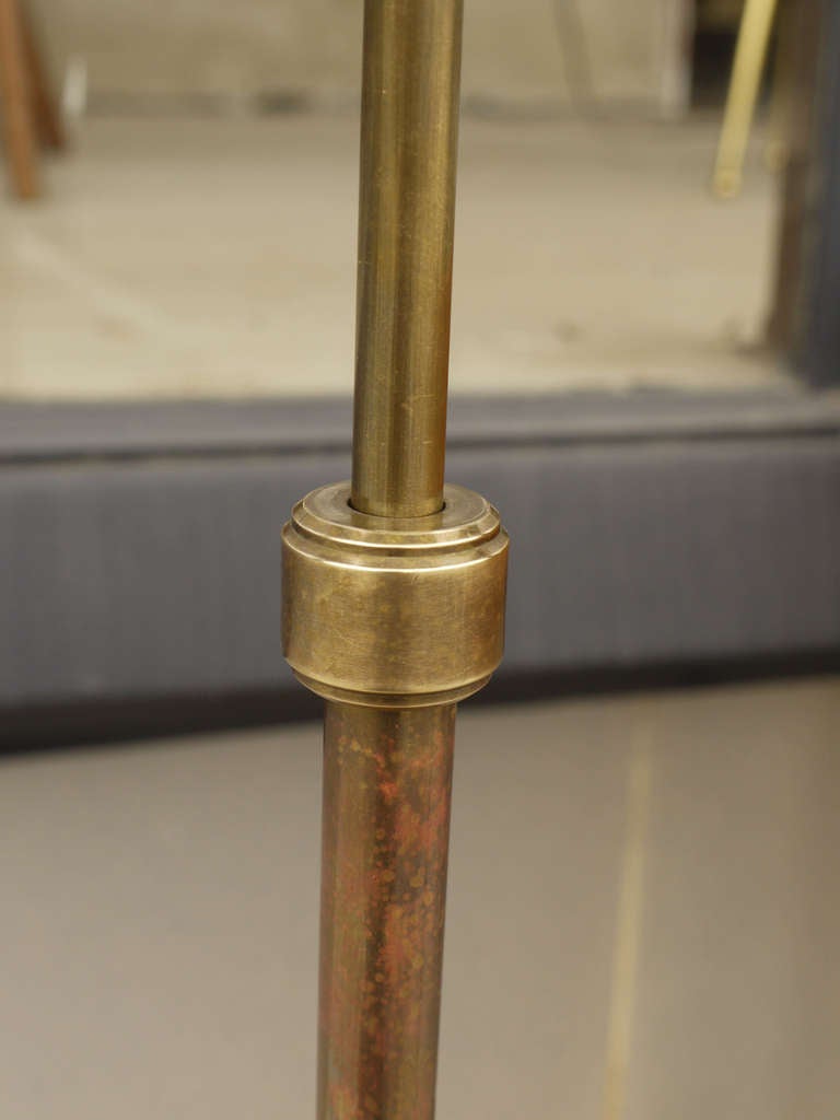 Brass Adjustable Height Floor Lamp by Chapman
