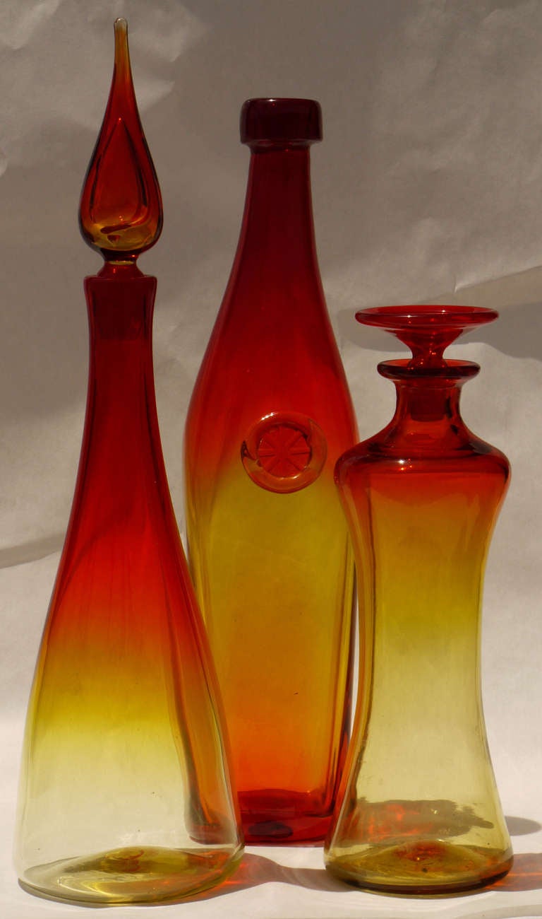 Tangerine Grouping of Vintage Blenko