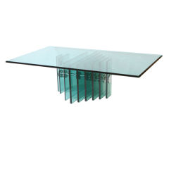 Stunning Green Glass Coffee Table by Rimadesio
