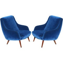 Pair of Italian Modern Club chairs by Pizzetti Roma