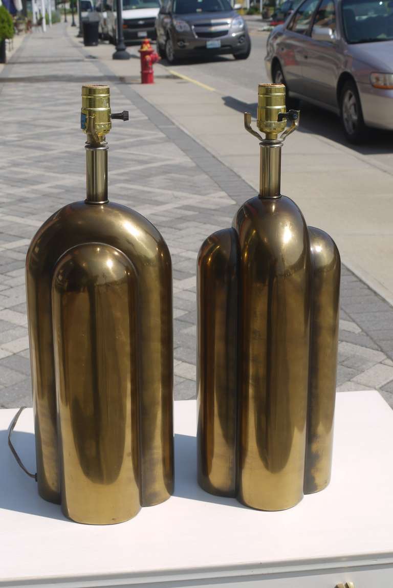 American Pair of Deco Revival Lamps by Westwood Industries