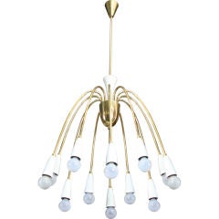Whimsical 12 Light Italian Chandelier 8