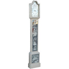 Vintage Faux Bamboo Tall-Case Clock