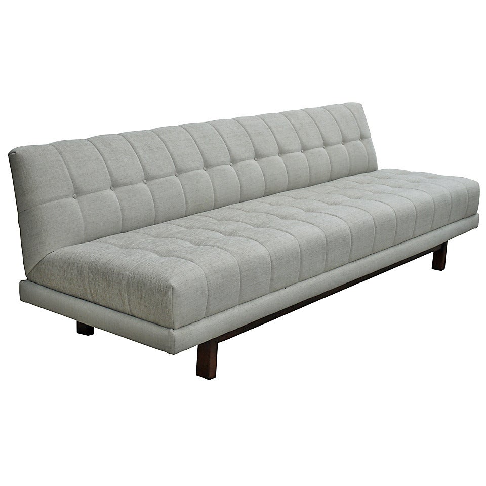 Low Profile Tufted Armless Sofa Attributed to Harvey Probber at 1stDibs