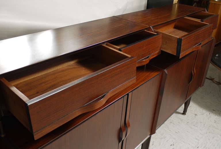 Mid-Century Modern Rosewood Credenza Attributed to Dassi