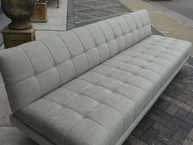 Low Profile Tufted Armless Sofa Attributed to Harvey Probber at 1stDibs