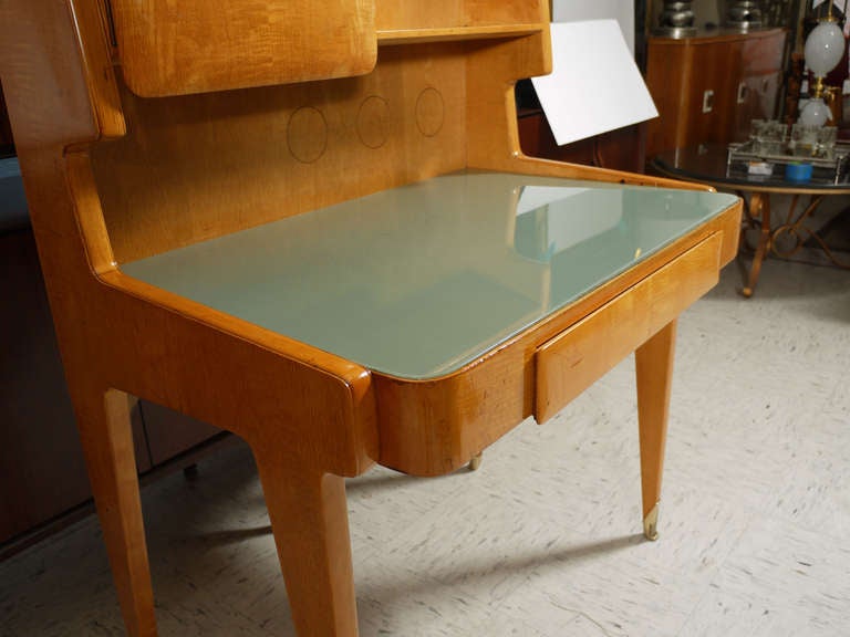 Mid-Century Modern Secretary Desk Attributed to Gio Ponti For Sale