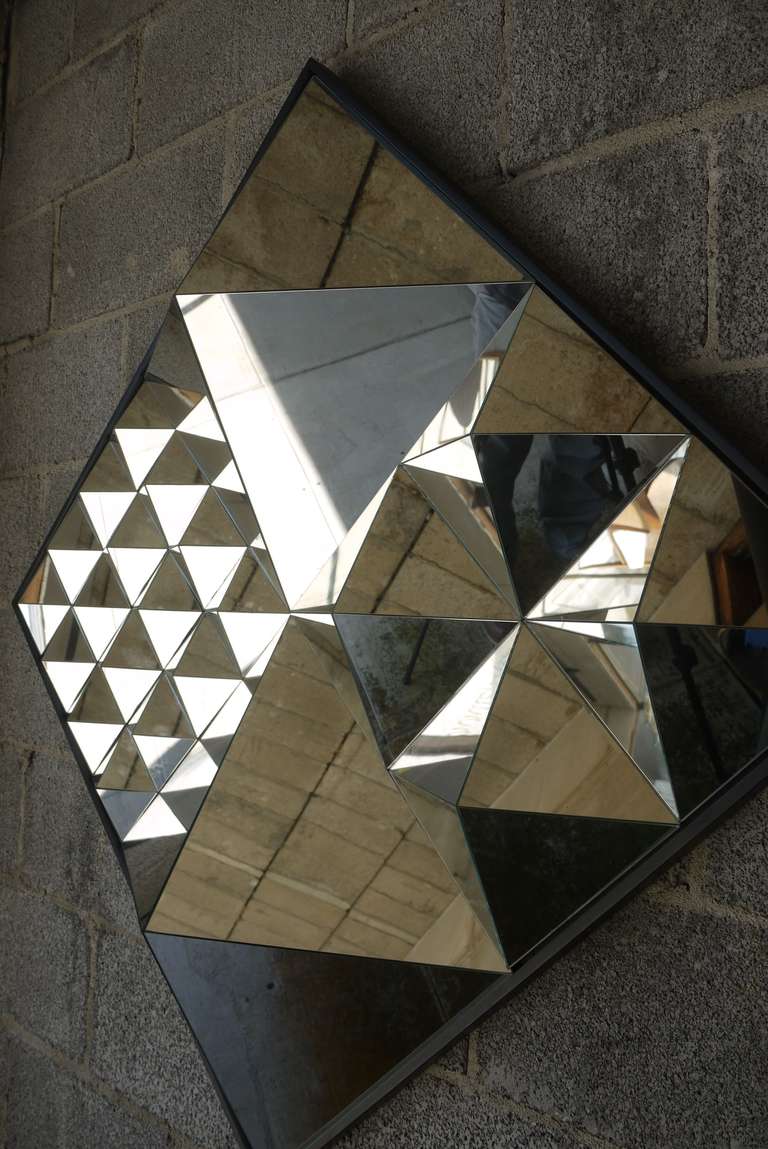 Mid-Century Modern Pair of Diamond Mirrors by Verner Panton For Sale