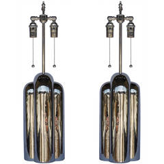 Pair of Nickel-Plated Lamps by Westwood Industries 7