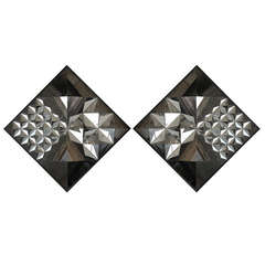 Pair of Diamond Mirrors by Verner Panton 1