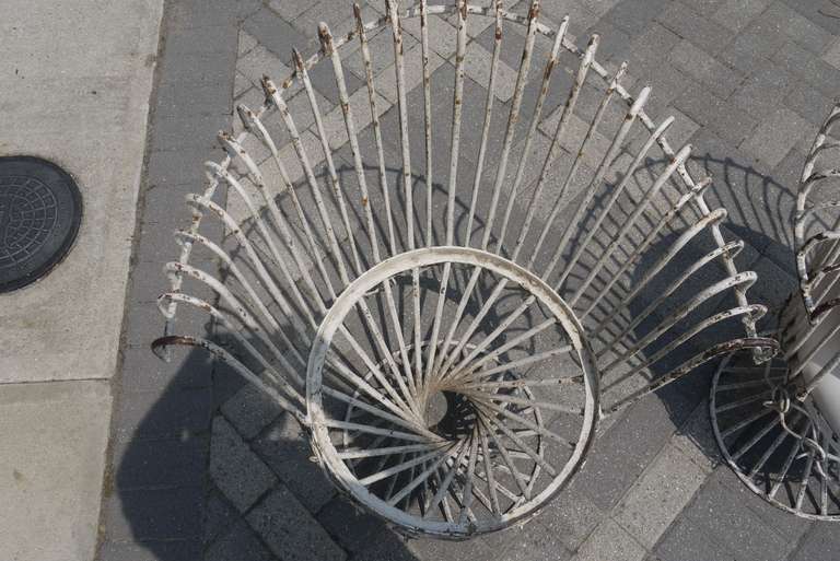 Mid-20th Century Pair of Iron Chairs by Mathieu Matégot