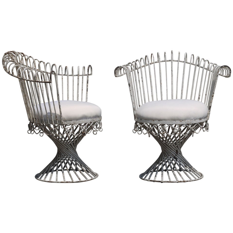 Pair of Iron Chairs by Mathieu Matégot