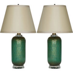 Pair of Vintage Murano Lamps by Seguso