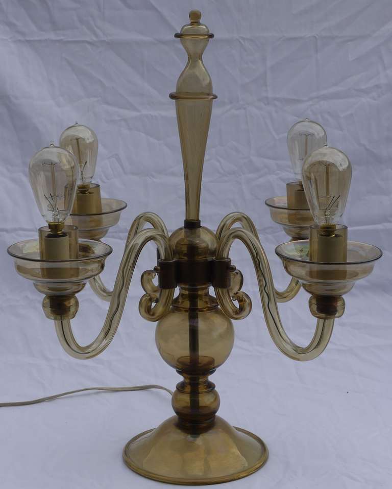 Italian Table Lamp by Vittorio Zecchin for MVM Cappellin For Sale