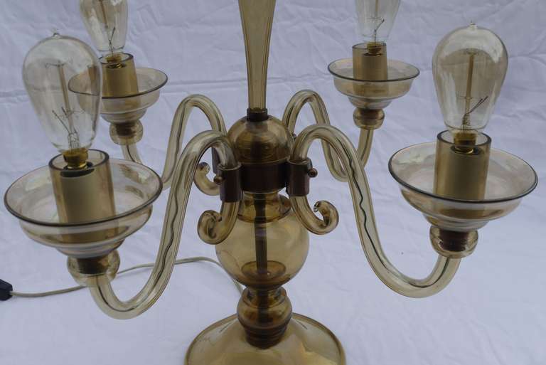 20ième siècle Lampe de table de Vittorio Zecchin pour MVM Cappellin en vente