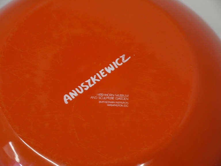 Late 20th Century Enamel Bowl by Richard Anuszkiewicz