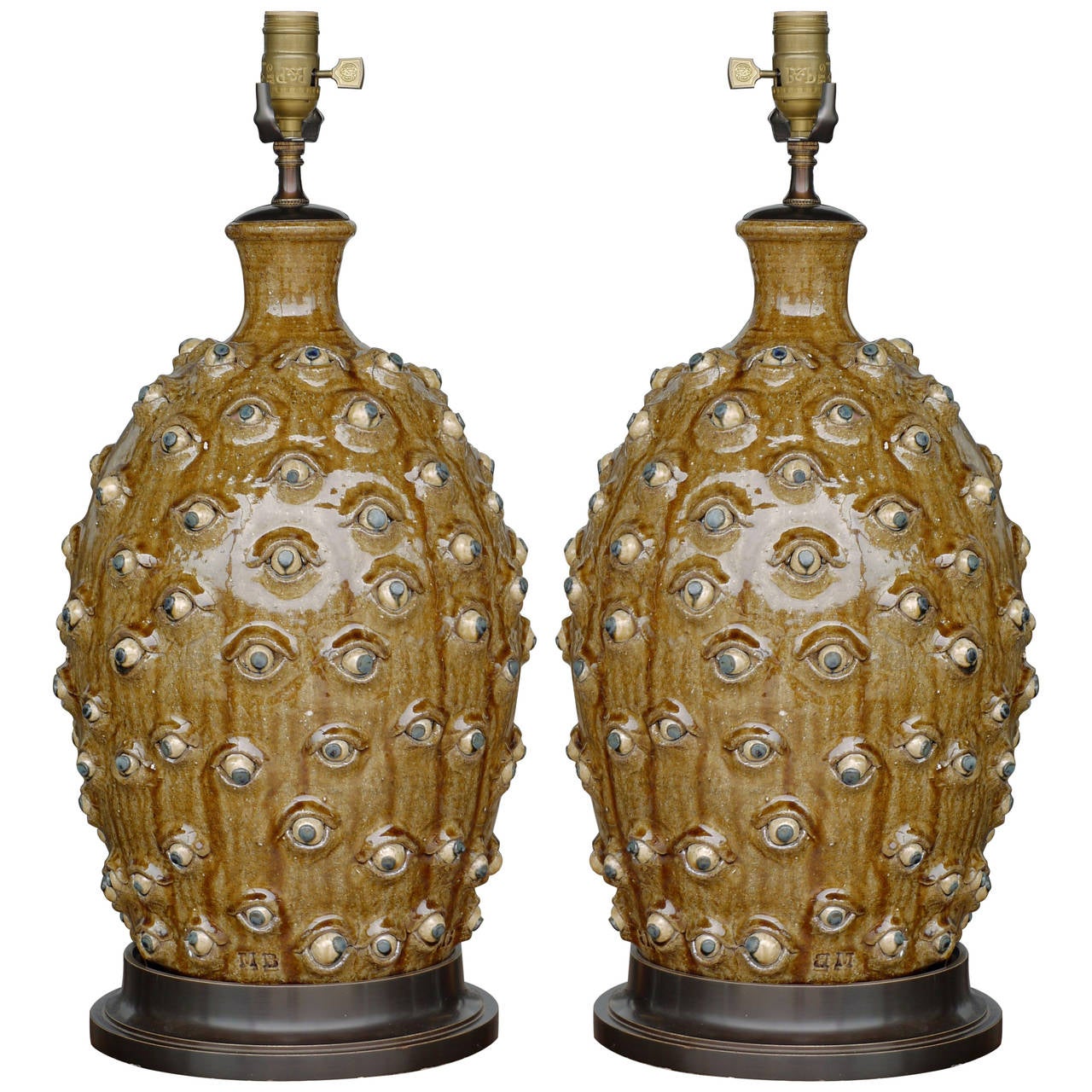 Pair Of Handmade Catawba Valley Pottery Lamps By Michael Ball At 1stdibs Pair Of Handmade Catawba Valley Pottery Lamps By Michael Ball For