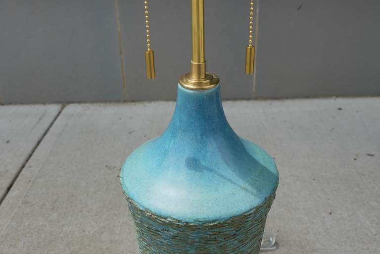 American Robins Egg Blue Lamp by Design Technics