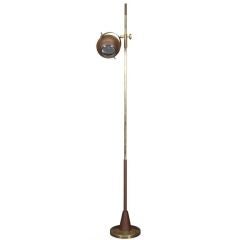 Patinated Brass Adjustable 'Eyeball' Lamp by Oscar Torlasco 9
