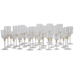 Retro Murano Stemware Service for Ten