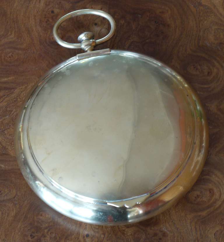 Vintage Italian Pocket Watch Shaped Brass Box In Good Condition For Sale In Kilmarnock, VA