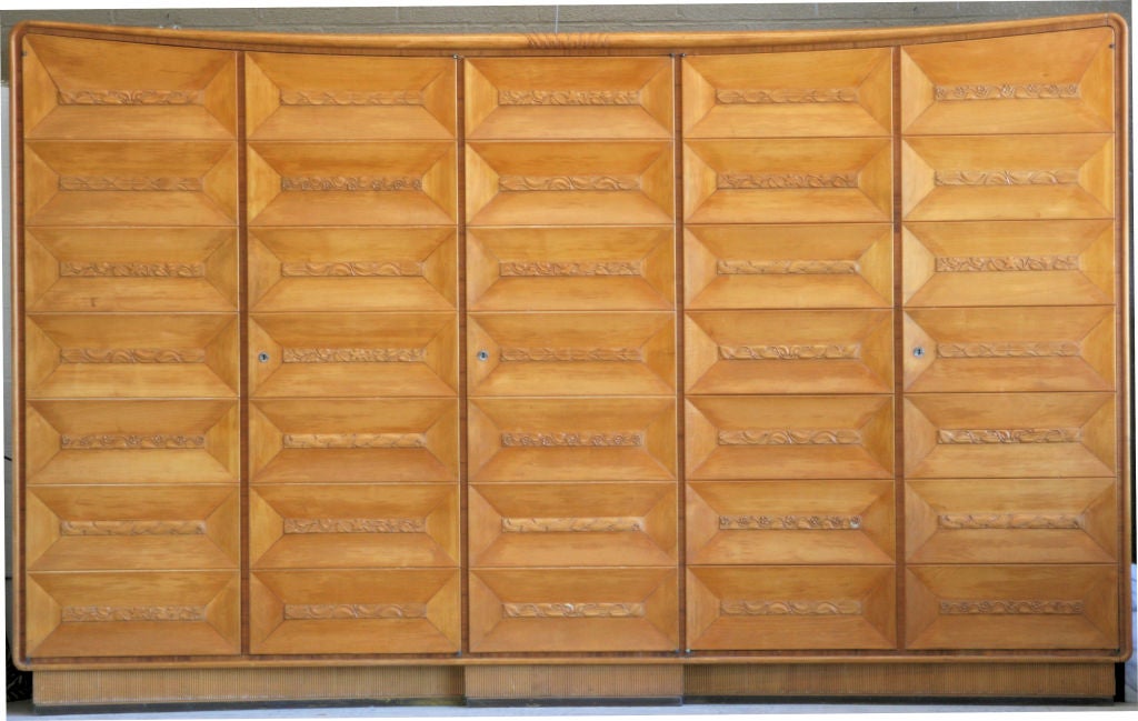 Sculptural Osvaldo Borsani Wall Cabinet
