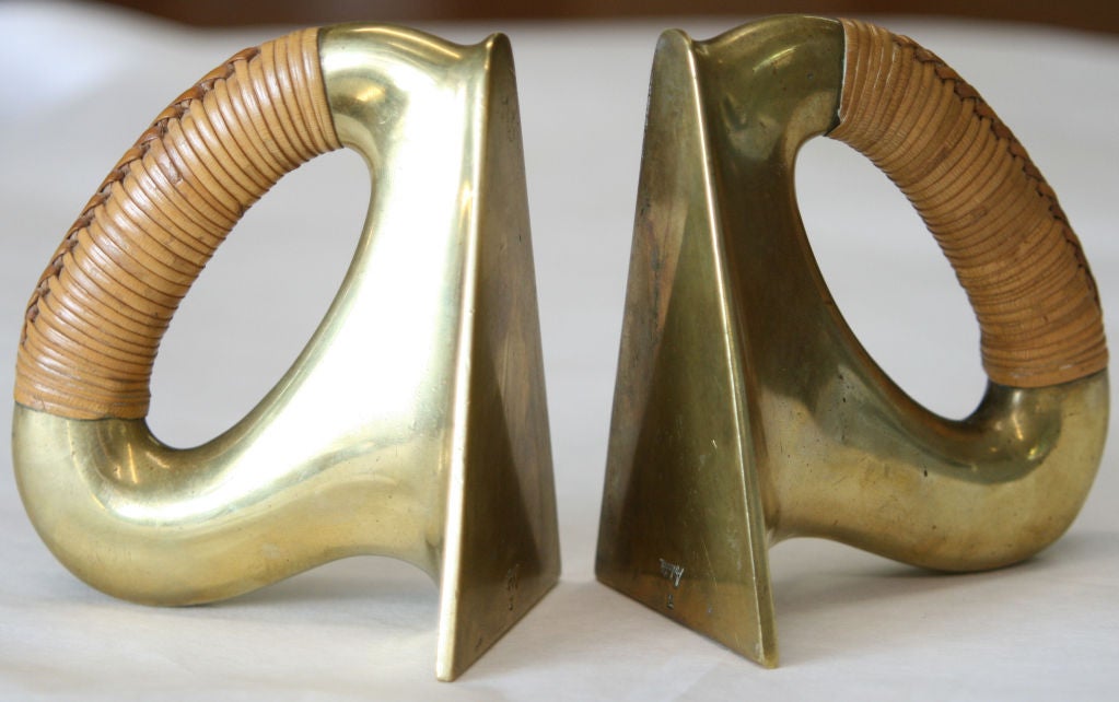 Pair of Signed Carl Aubock Bookends