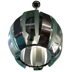 Crystal Ball Chandelier in the style of Fontana Arte