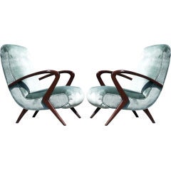 Pair of Sculptural Italian Chairs