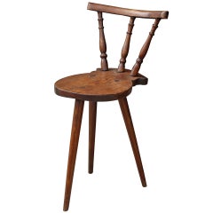 Antique Sculptural 19th Century Captains Chair