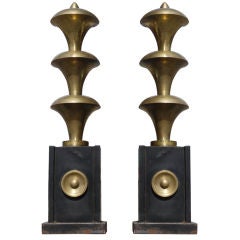 Monumental Pair of Osvaldo Borsani Andirons