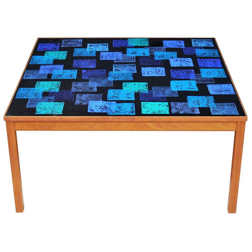 Enameled Cocktail Table by P. Torneman for NK For Sale