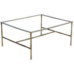 Large Bagues Style Faux Bamboo Coffee Table