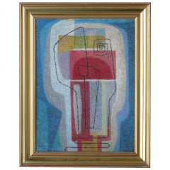 Retro Abstract Oil Painting by Bernard Segal