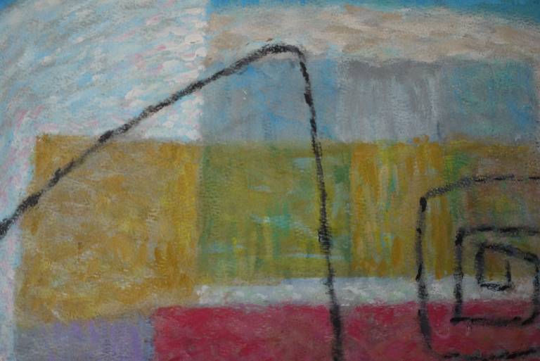 Peinture à l'huile abstraite de Bernard Segal Excellent état - En vente à Kilmarnock, VA
