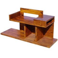 Vintage French Modernist Bench in Madagascar Ebony